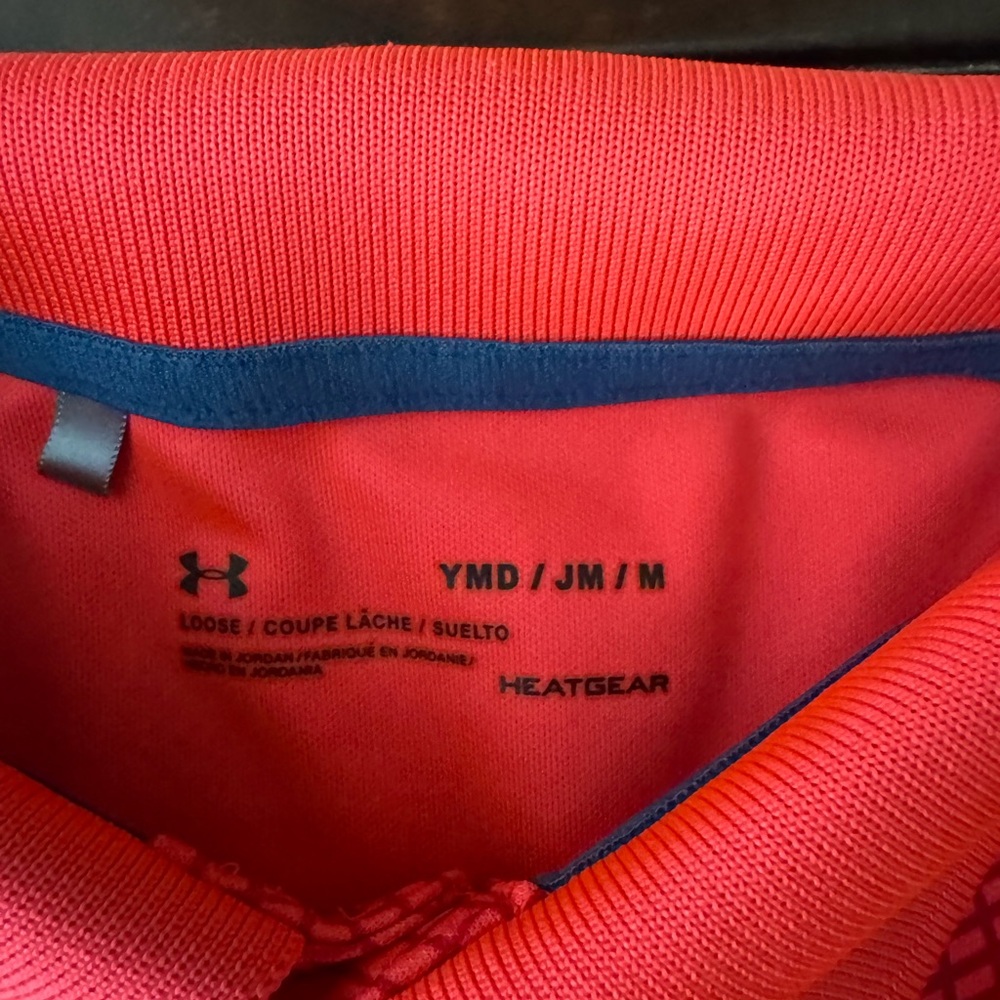 Under Armour boys Vibrant Red Polo Shirt - Picture 3 of 3